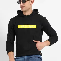 Campus Sutra Black Regular Fit Printed Hooded Sweatshirt-image-59
