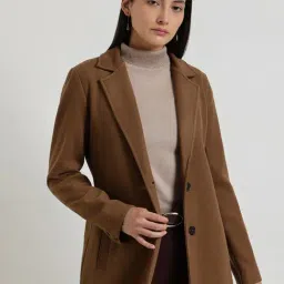 Fablestreet Brown Polyester Overcoat image 4