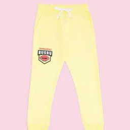 Pantaloons Junior Yellow Cotton Printed Trackpants-picture-36