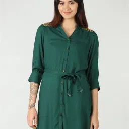 Mustard Green Rayon Shirt-picture-31