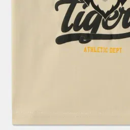 R&B Boys Beige Cotton Printed T-Shirt image 4