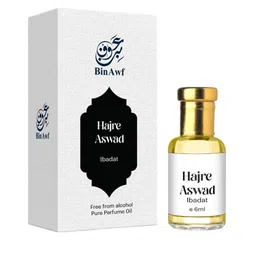BinAwf Hajre Aswad Ibadat Long Lasting Non Alcohol Attar- 6 ml image 2