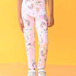 Anthrilo Unicorns Printed Leggings - Pink-picture-2