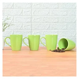 Femora Green Set Of 4 Ceramic Coffee Mug   (Color May Vary)- 360 ml-picture-45