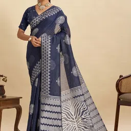 VS MALL Ethnic Motifs Zari Handloom Saree-picture-16