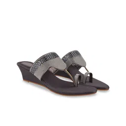 Shoetopia Ethnic Wedge Pumps-image-65