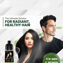 Herbishh Set Of 2 Hair Color Shampoo 200 ml Black & Argan Hair Oil 30 ml image 3