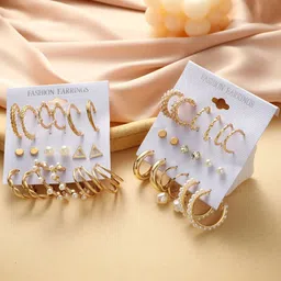 GOLDIWALA Geometric Half Hoop Earrings-picture-9
