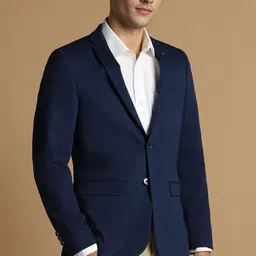 allen solly Men Self Design Single Breasted Formal Blazer image 3