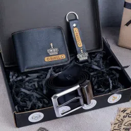 Reversible Black Brown Belt And Wallet Combo - Personalized image 2