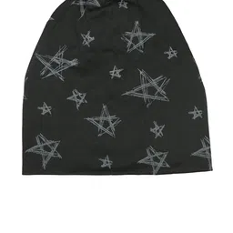 iSWEVEN Unisex Black & Grey Printed Beanie image 3