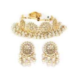 Priyaasi Stones Kundan Gold-Plated Choker Set image 4