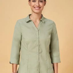 Annabelle by Pantaloons Green Regular Fit Shirt-picture-40