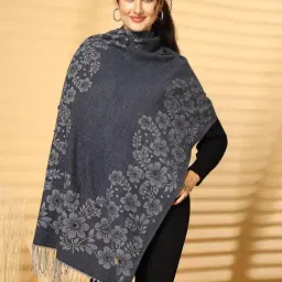 Mafadeny Blue Regular Fit Printed Stole-picture-25