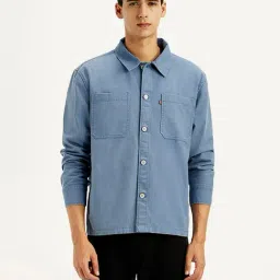 Levi's Blue Cotton Slim Fit Shirt-picture-12