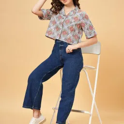 YU by Pantaloons White Cotton Printed Top image 4