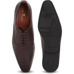 Louis Philippe Men's Brown Oxford Shoes image 4