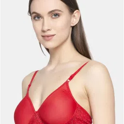 AROUSY Black & Red Cotton Self Pattern T-Shirt Bra - Pack Of 3 image 4
