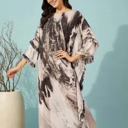 The Kaftan Company Black Printed Kaftan image 4
