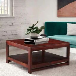 Ikiriya Turin Brown Sheesham Wood Contemporary Coffee Table in Honey Finish-picture-38