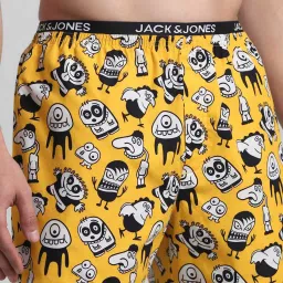 Jack & Jones Spectra Yellow Cotton Regular Fit Printed Boxers image 4