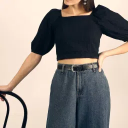 Vero Moda Black Cotton Regular Fit Top image 4