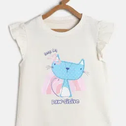 MINIKLUB Kids Cream Printed Top-image-88