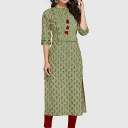 Rajnandini Green Printed Straight Kurta-picture-31