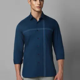 Louis Philippe Sport Blue Cotton Slim Fit Printed Shirt-picture-44