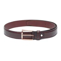 Louis Stitch Maroon Textured Leather Casual Belt for Men image 4