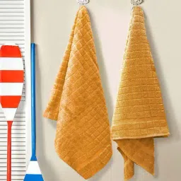 Nautica Ridgeport Yellow 500 GSM Cotton Super Soft Bath Towel - Set of 2 image 3