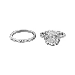 Peora American Diamond Studded Silver-Plated Finger Ring - Set of 2 image 4