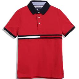 Tommy Hilfiger Kids Red Logo Regular Fit Polo T-Shirt-picture-25