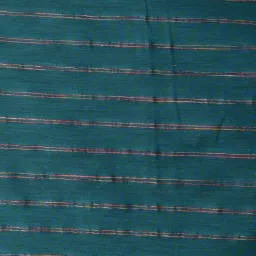 CHARUKRITI Blue Cotton Colourblocked Saree With Unstitched Blouse image 4