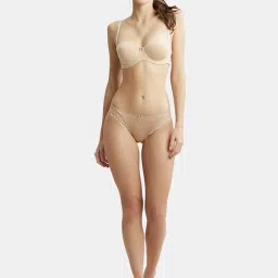 Jockey 1813 Women's Medium Coverage Soft Touch Microfiber Nylon Mid Waist Lace Styled Bikini image 4