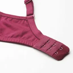 Leading Lady Maroon & Pink Solid T-Shirt Bra - Pack of 2 image 5