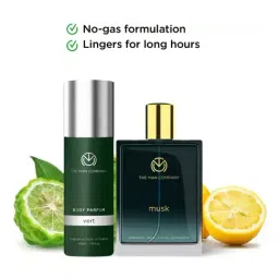 THE MAN COMPANY Musk Pour Homme Eau de Parfum & Vert Body Parfum Set for Men & Women image 2