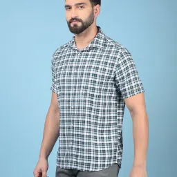 Crimsoune Club Green Cotton Slim Checks Shirt image 4
