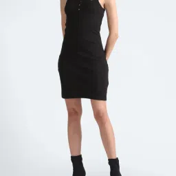 Tommy Hilfiger Black Self Fitted Dresses image 4