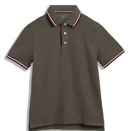 Tommy Hilfiger Kids Green Regular Fit Polo T-Shirt-image-22