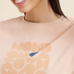 Sweet Dreams Beige Printed Top With Pyjamas image 4