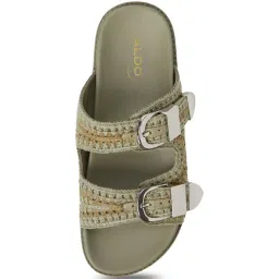 Aldo Women's BOHODREAMA Khaki Slide Sandals image 4