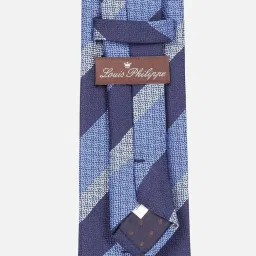 Louis Philippe Blue Embroidered Tie image 4