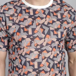 Vimal Jonney White Regular Fit Printed Oversized Crew T-Shirt image 4