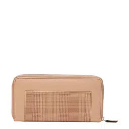 Caprese Avery Blush Faux Leather Checks Zip Around Wallet image 4