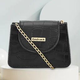 Fastrack MTO MTS Black Animal Effect Medium Sling Handbag-picture-24