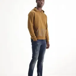 Rare Rabbit Blue Cotton Regular Fit Solid Jeans image 3