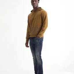 Rare Rabbit Blue Cotton Regular Fit Solid Jeans image 4