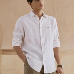 Andamen White Linen Striped Shirt-picture-35