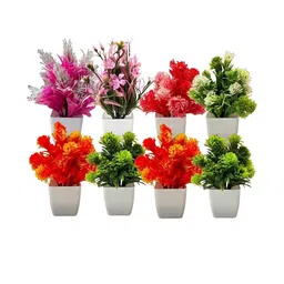 Dekorly Multi Plastic Artificial Flowers & Plants With Pot-image-99